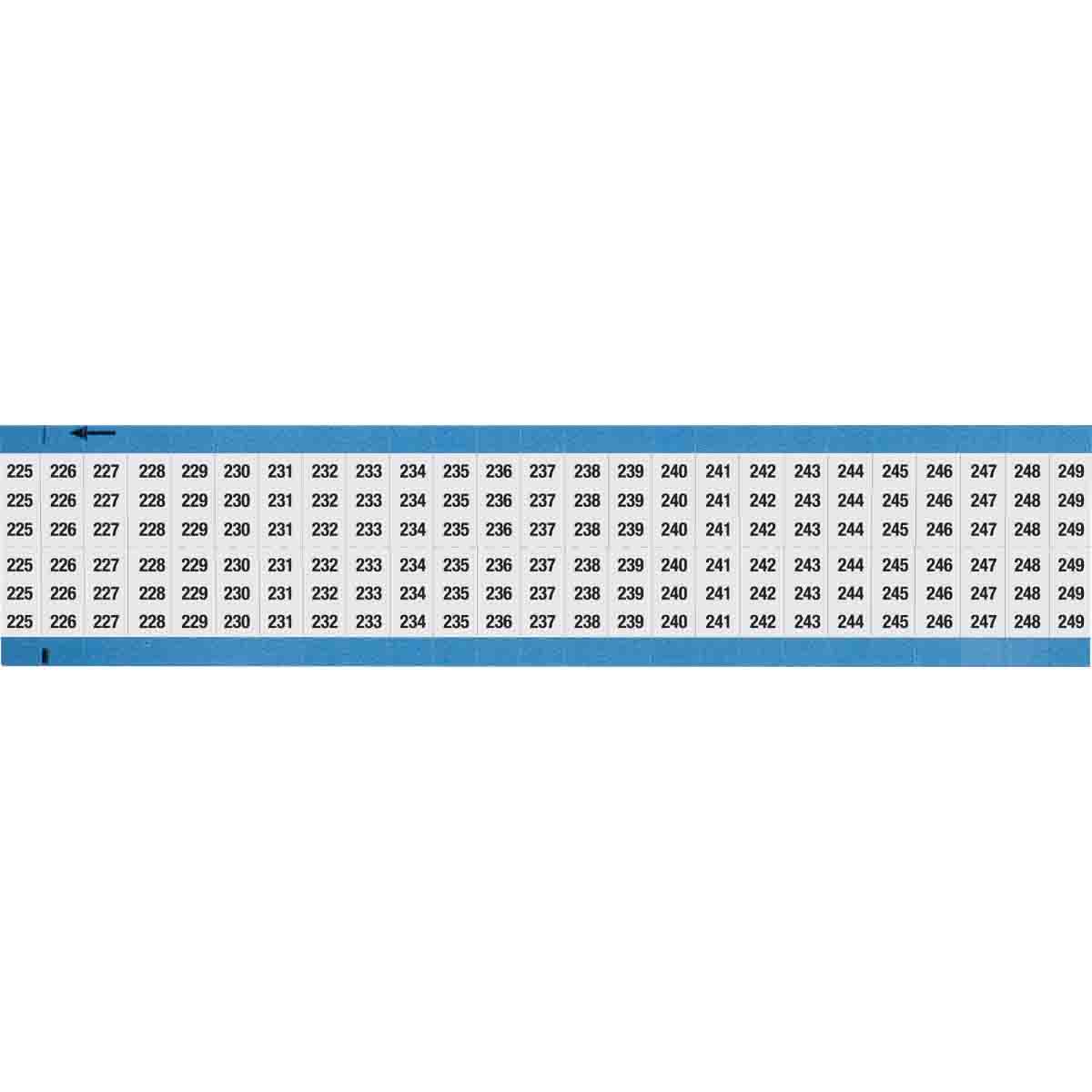 WIRE MARKER, 1.5 IN H WM-225-249-SC-PK