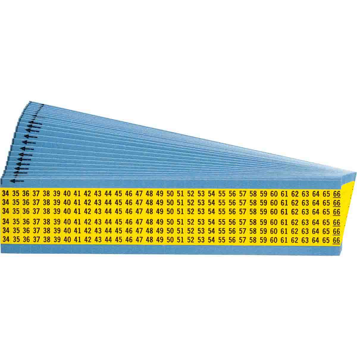 WIRE MARKER, 1.5 IN H WM-34-66-YL-PK