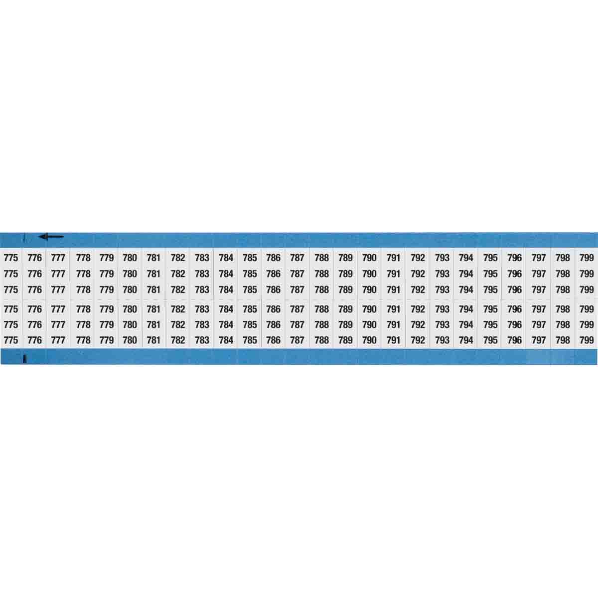 WIRE MARKER, 1.5 IN H WM-775-799-SC-PK