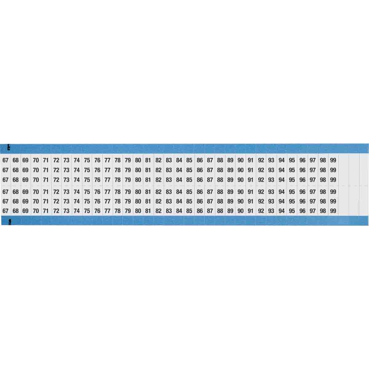 WIRE MARKER, 1.5 IN H WM-67-99-BL-SC-PK