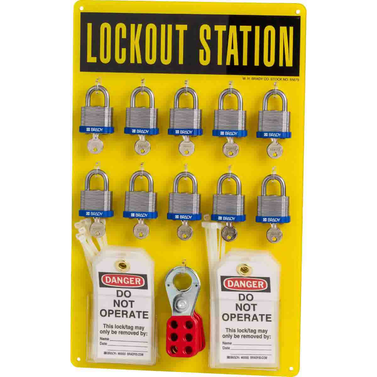 TEN LOCK STATION WITH COMPONENTS