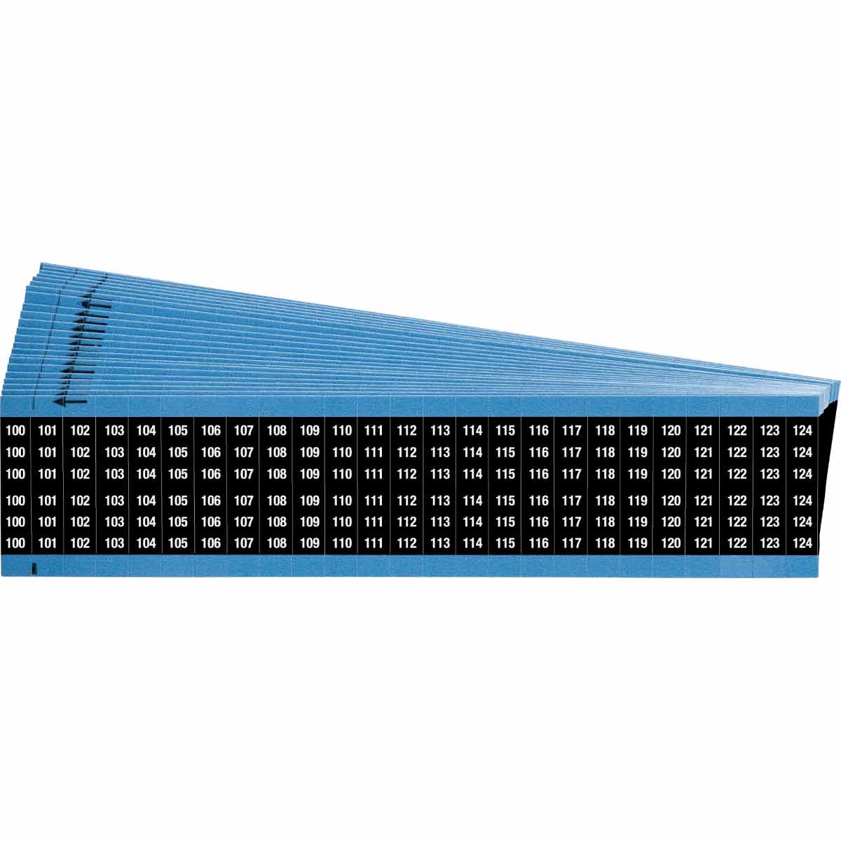 WIRE MARKER, 1.5 IN H WM-100-124-BK-PK