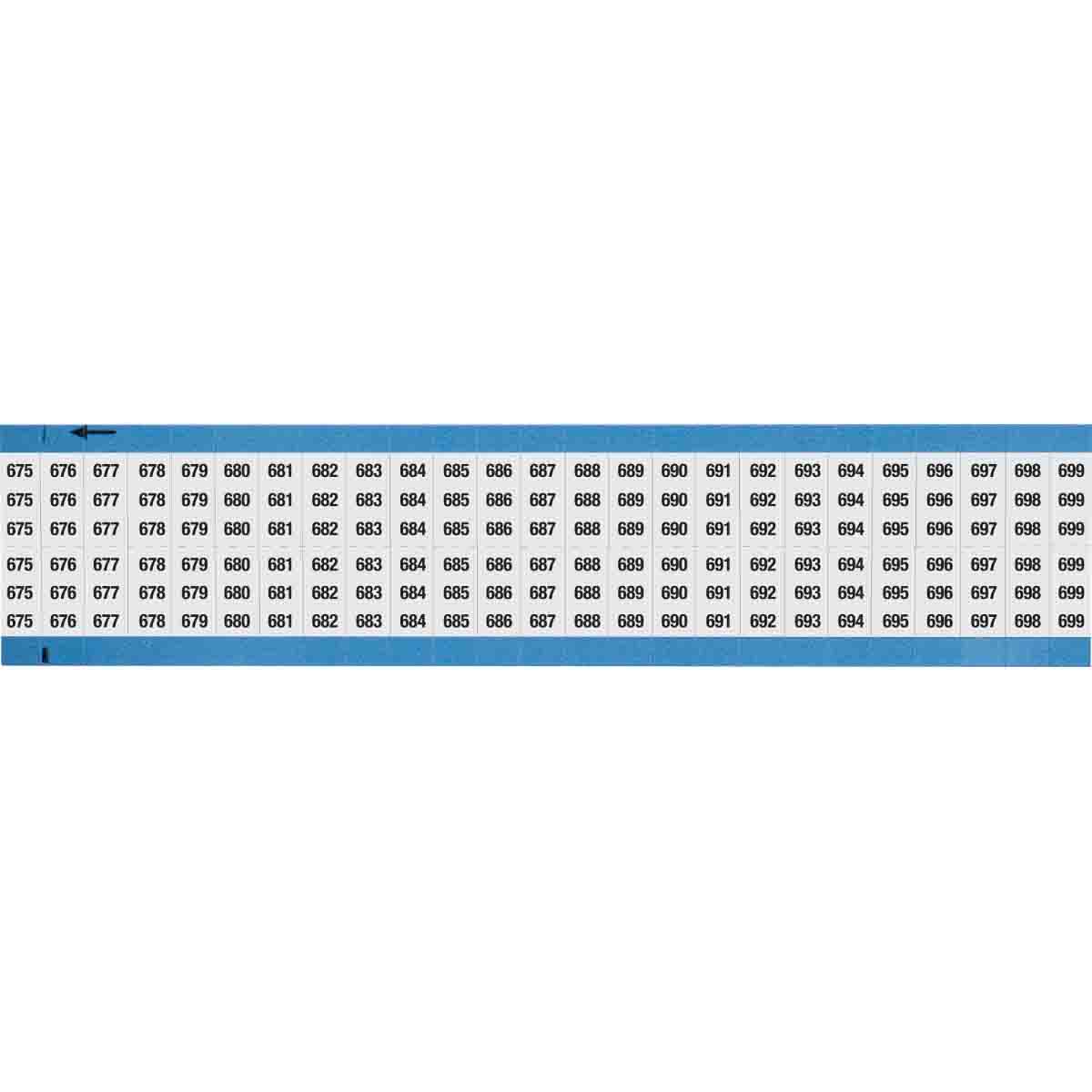 WIRE MARKER, 1.5 IN H WM-675-699-SC-PK