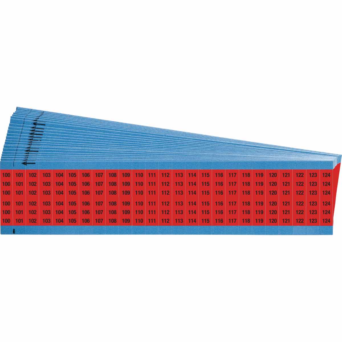 WIRE MARKER, 1.5 IN H WM-100-124-RD-PK
