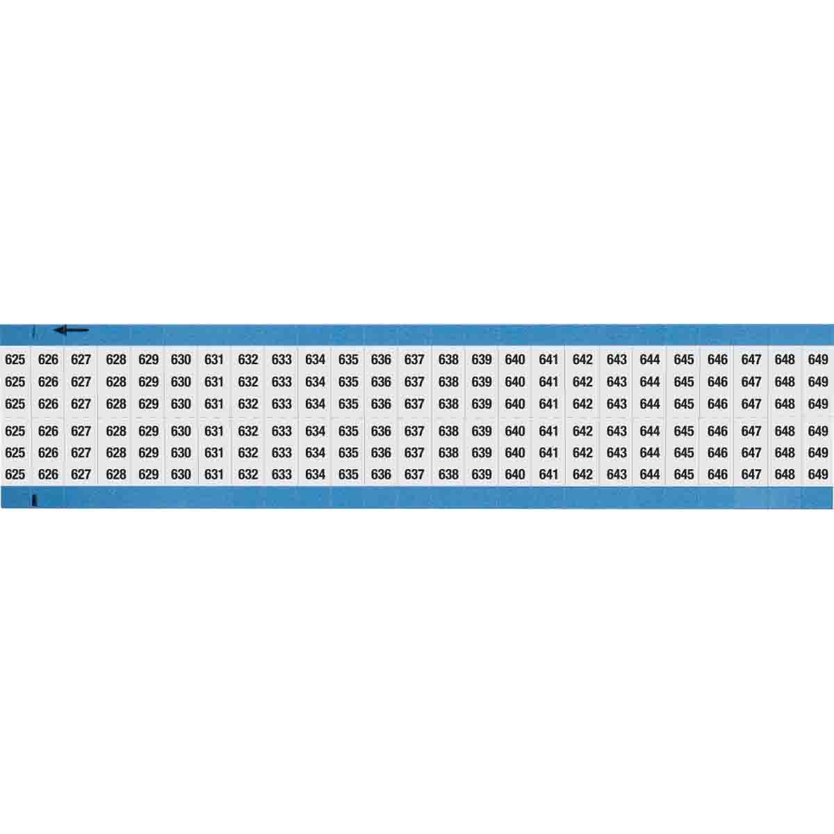 WIRE MARKER, 1.5 IN H WM-625-649-SC-PK