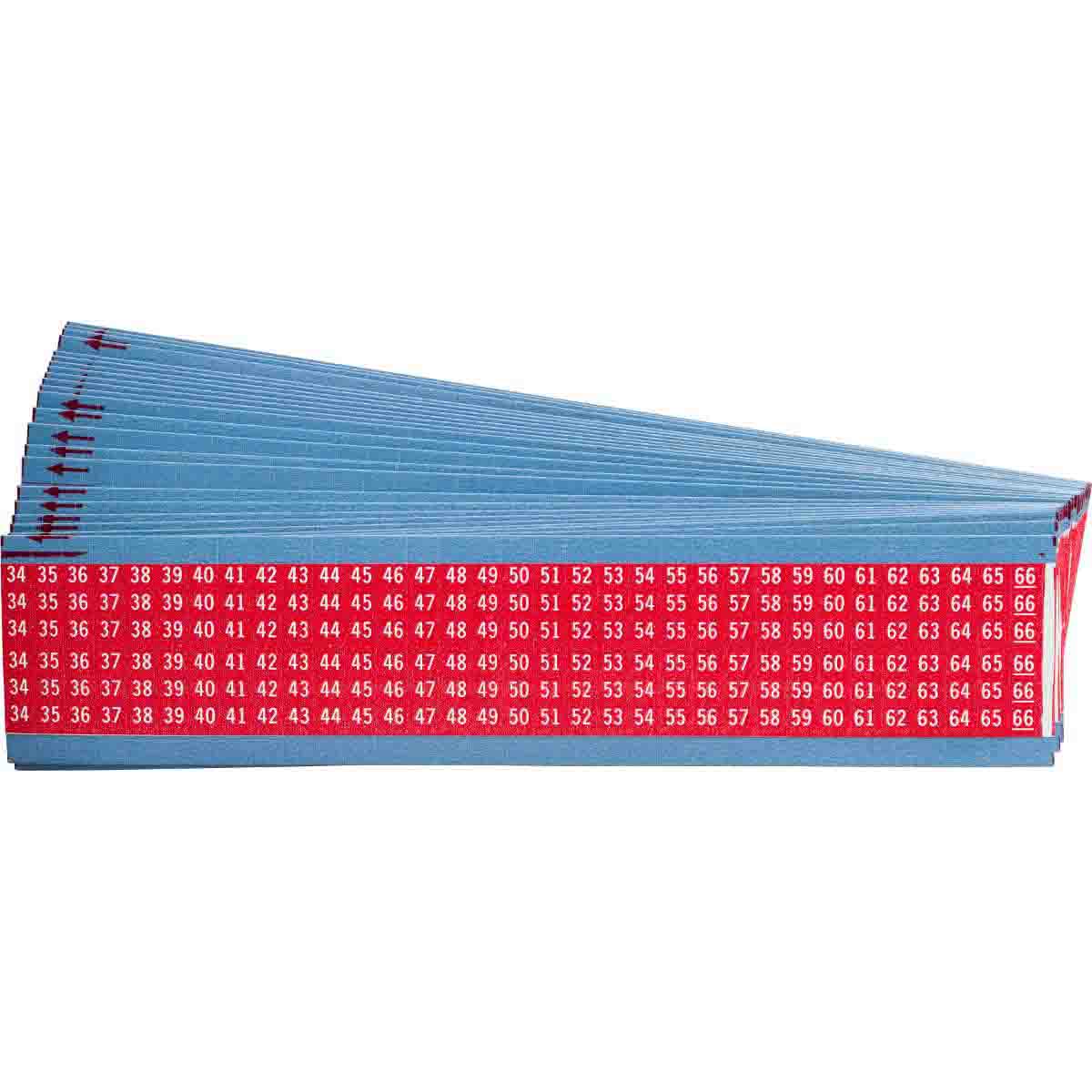 WIRE MARKER, 1.5 IN H WM-34-66-RD-PK