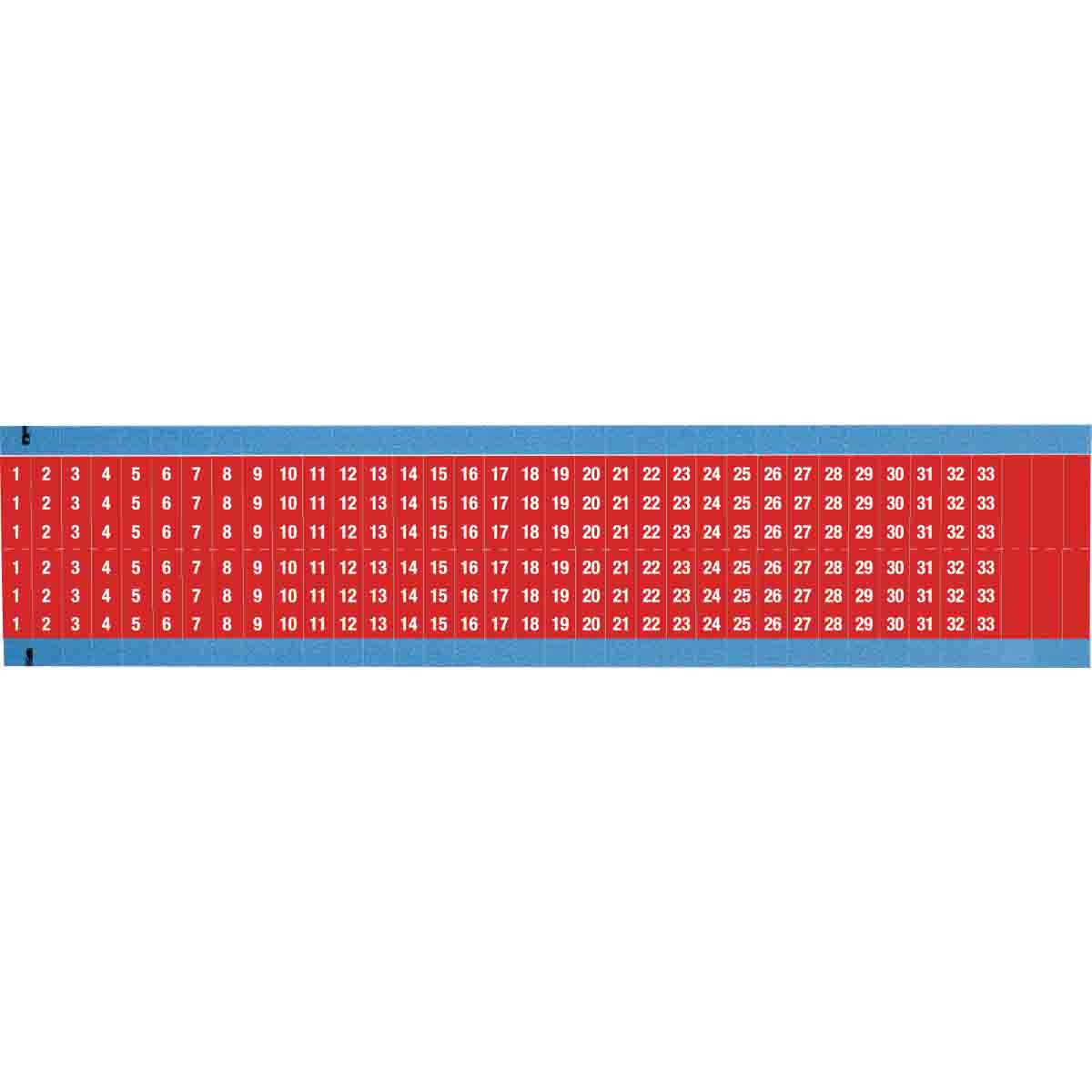 WIRE MARKER, 1.5 IN H WM-1-33-RD-SC-PK