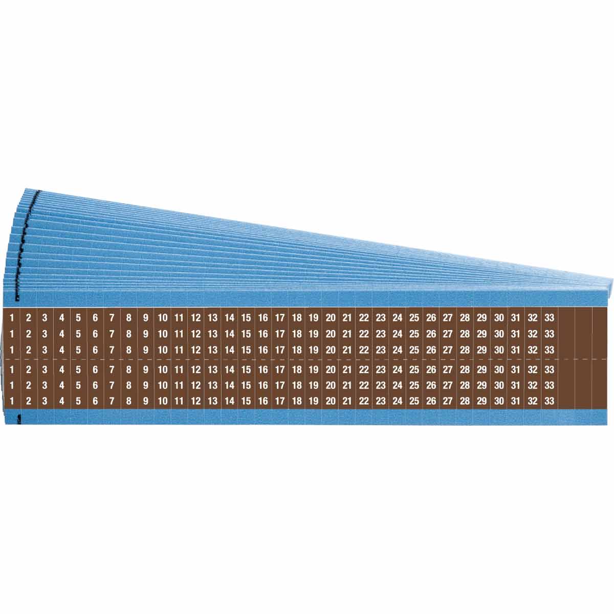 WIRE MARKER, 1.5 IN H WM-1-33-BR-PK