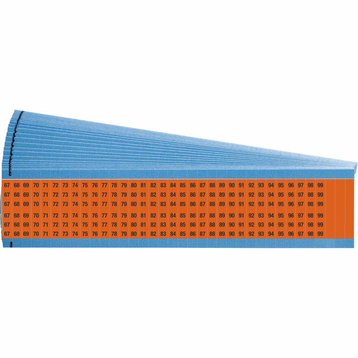 WIRE MARKER, 1.5 IN H WM-67-99-OR-PK