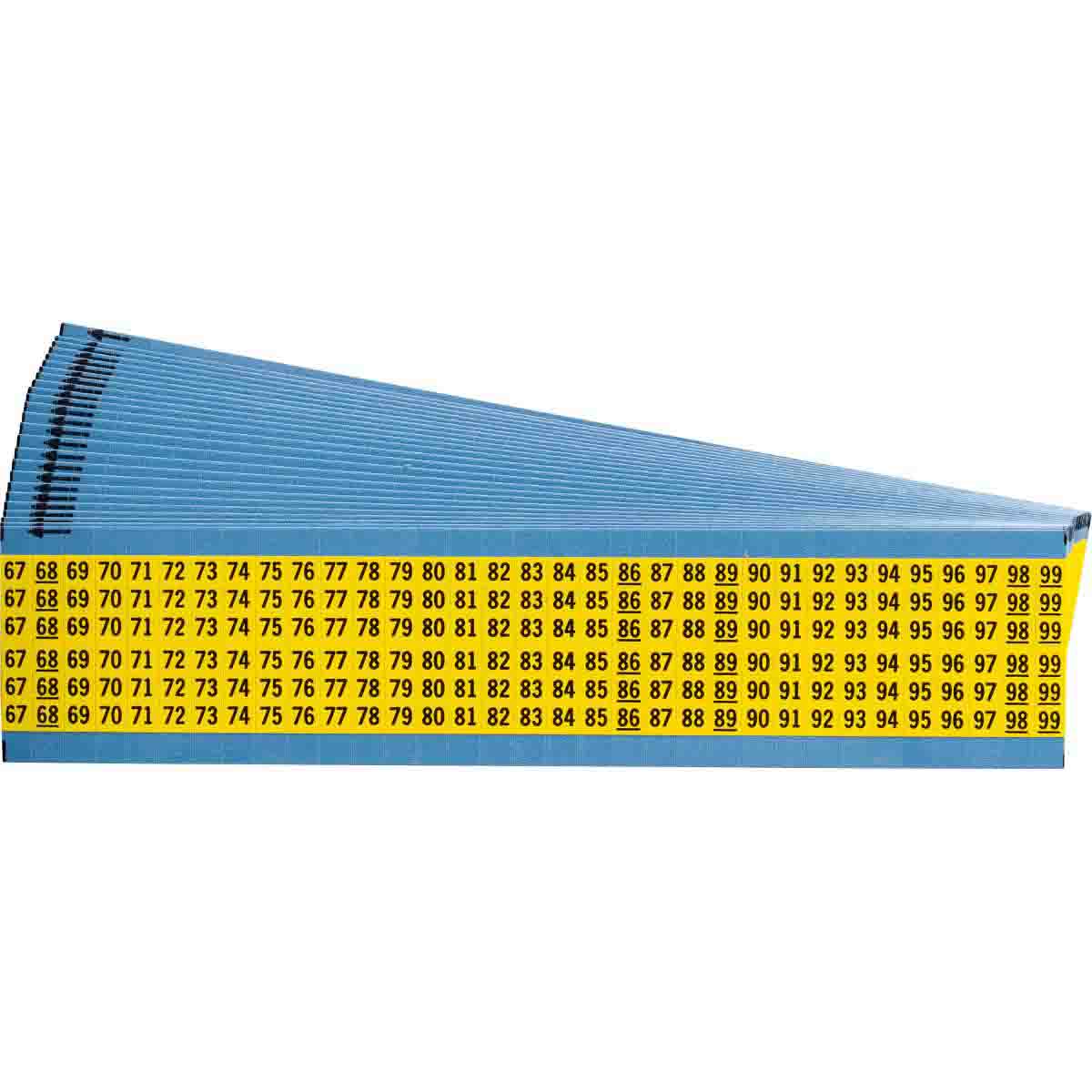WIRE MARKER, 1.5 IN H WM-67-99-YL-PK