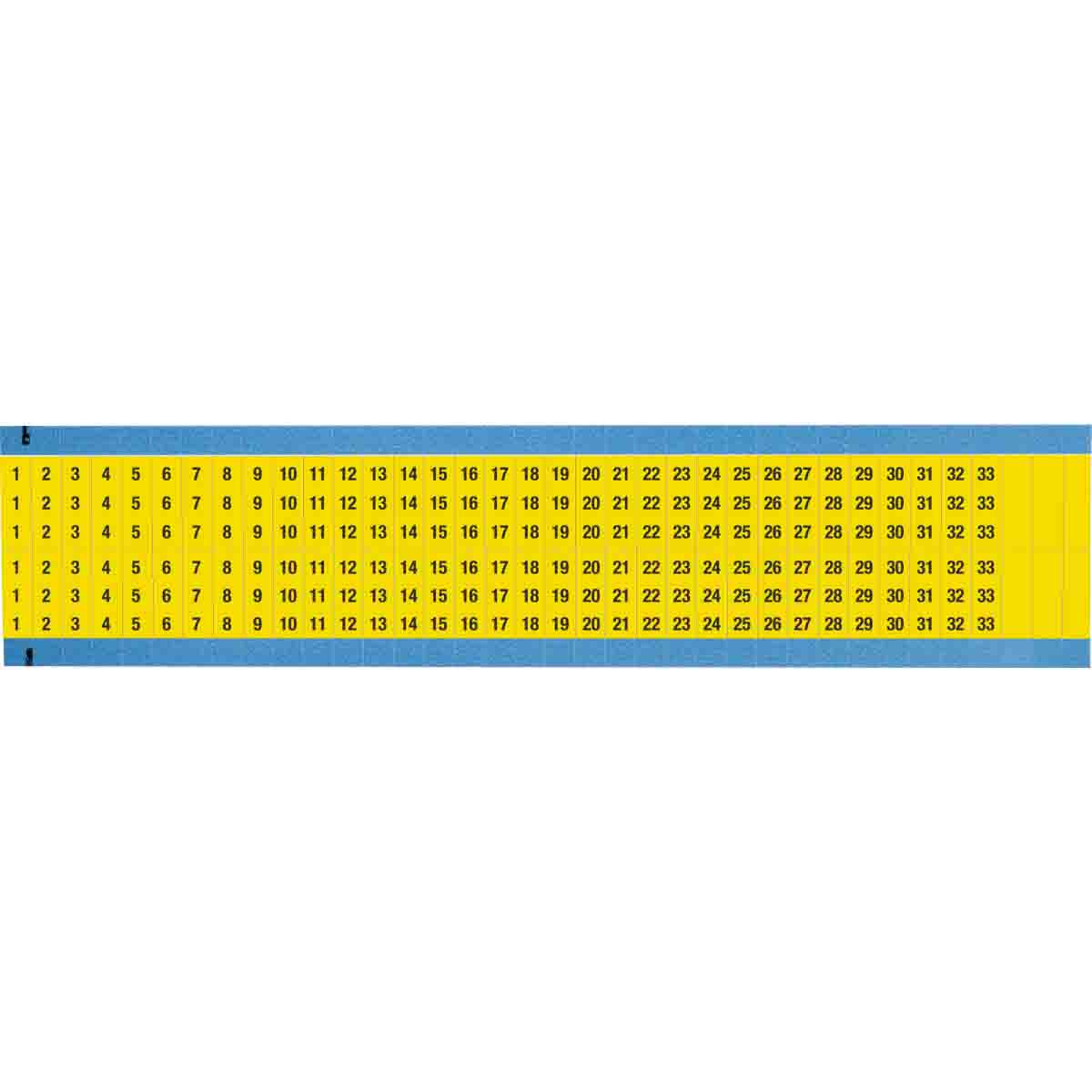 WIRE MARKER, 1.5 IN H WM-1-33-YL-SC-PK