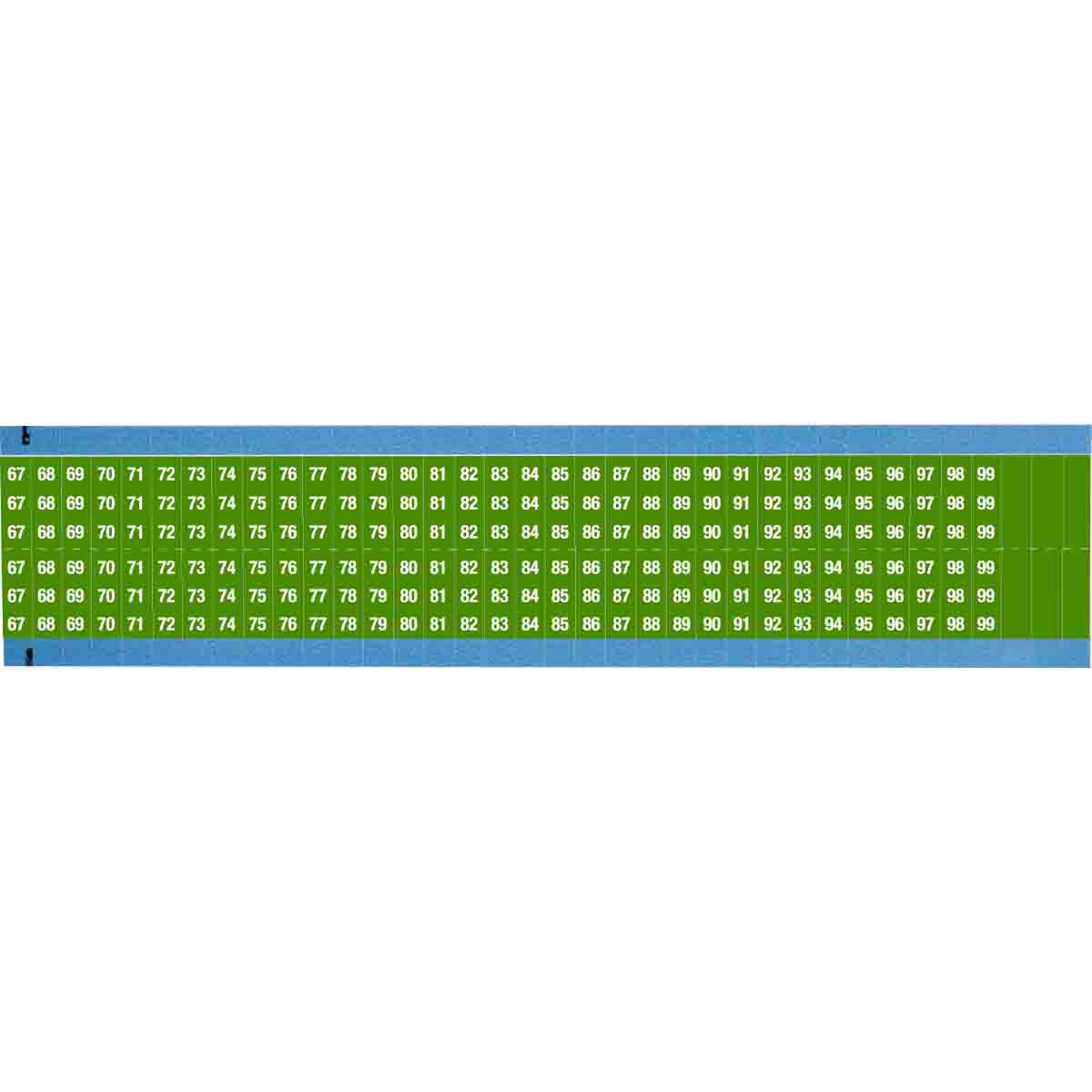 WIRE MARKER, 1.5 IN H WM-67-99-GR-SC-PK
