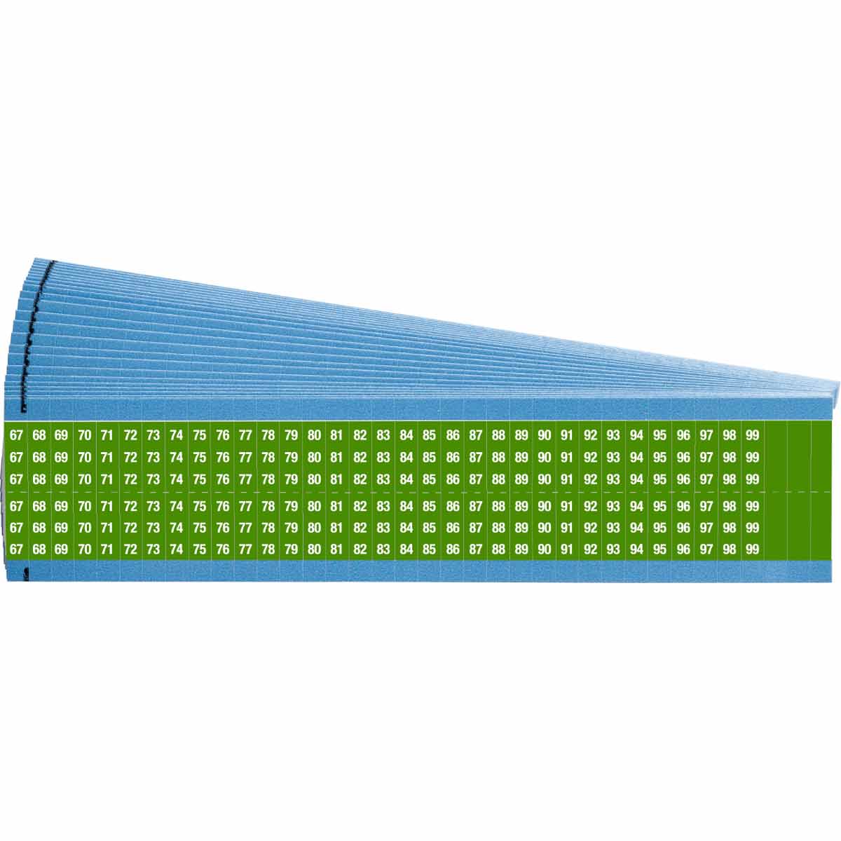 WIRE MARKER, 1.5 IN H WM-67-99-GR-PK