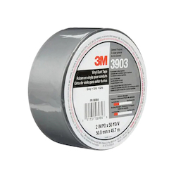 3M™ VINYL DUCT TAPE 3903, GRAY, 2 IN X 50 YD 6.5 MIL, 24/CASE, INDIVIDUALLY WRAPPED CONVENIENTLY PACKAGED