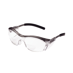 NUVO TRANSLUCENT GRAY FRAME, CLEAR LENS,
