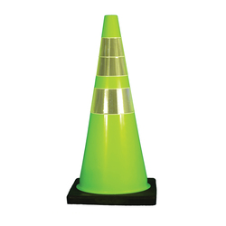 28IN FLUOR LIME W-SERIES TRAFFIC CONE