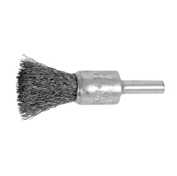 1/2 CRIMPED WIRE END BRUSH .010 CS WIRE,