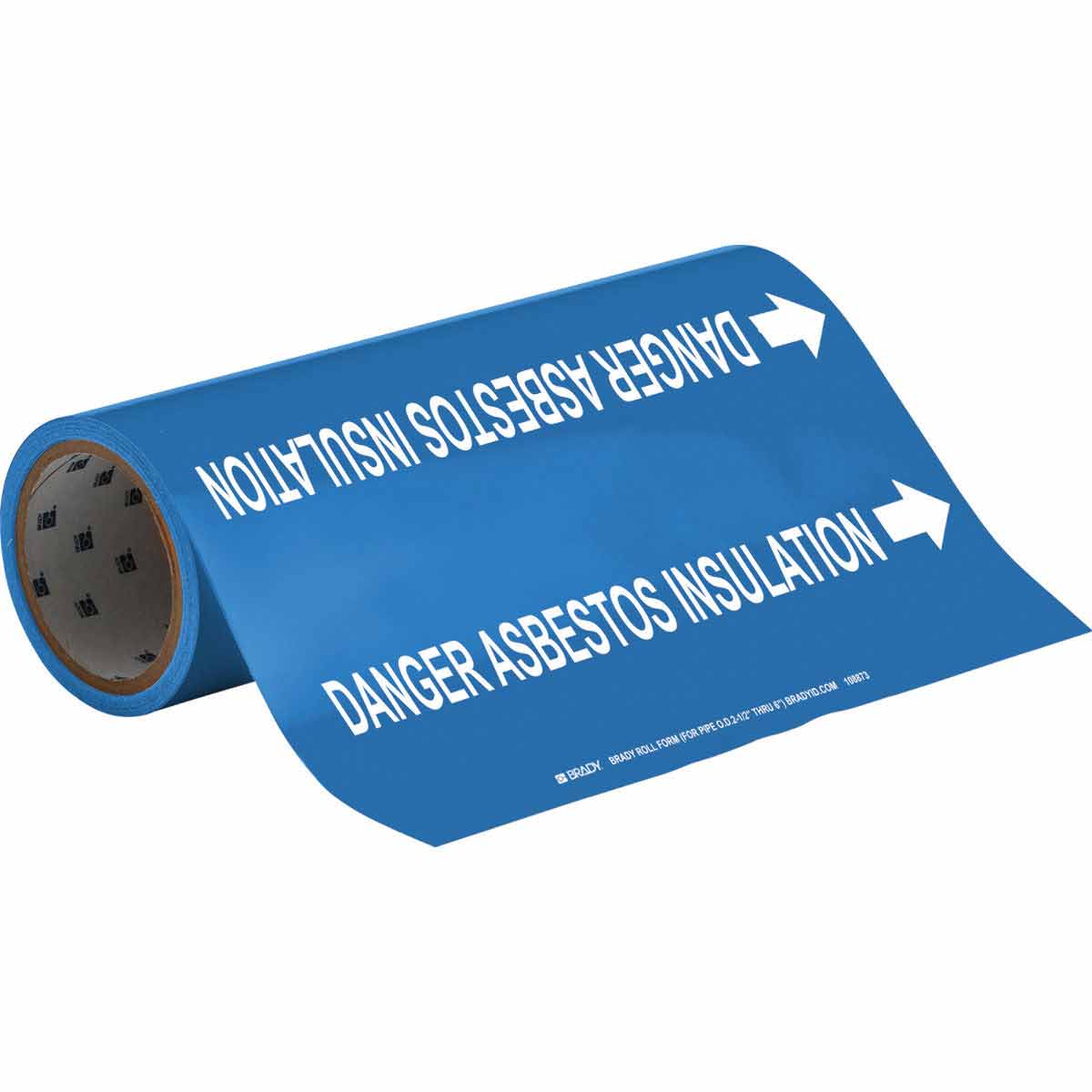 DANGER ASBESTOS INSULATION WHITE / BLUE