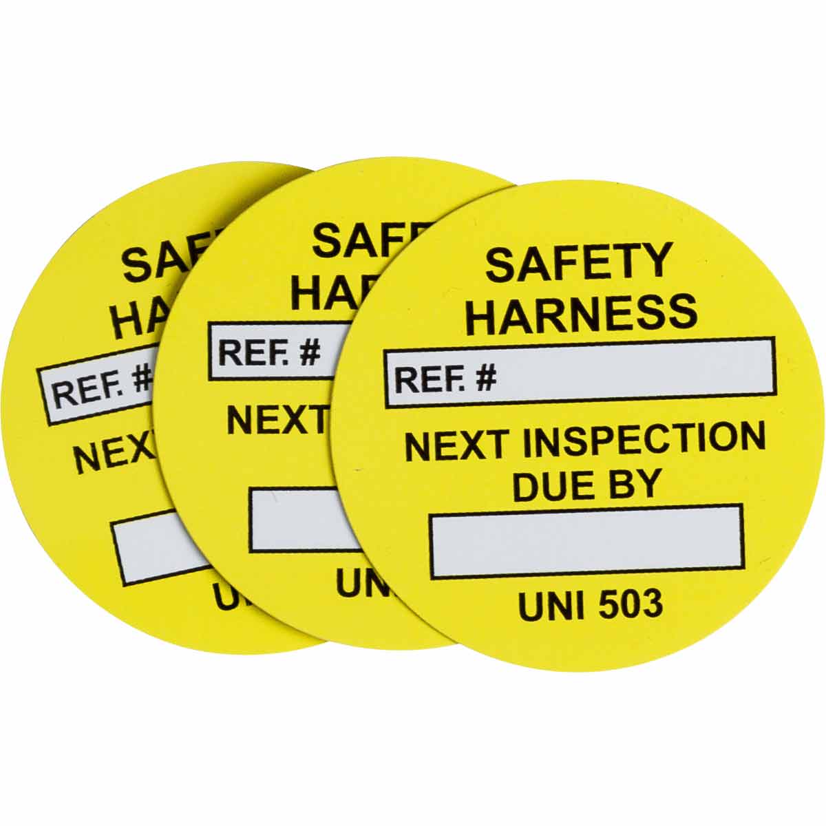 UNITAG INSERTS SAFETY HARNESS 100/PK YLW