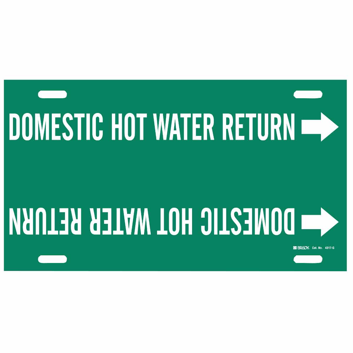 DOMESTIC HOT WATER RETURN WHITE / GREEN