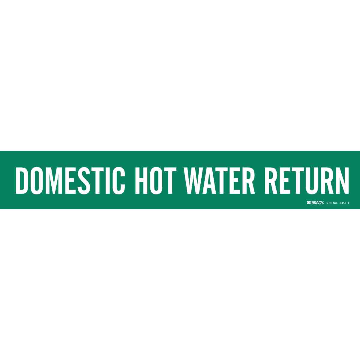 DOMESTIC HOT WATER SUPPLY WHITE / GREEN