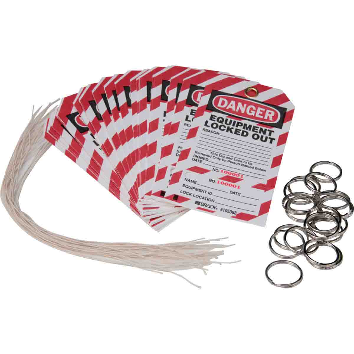 "DANGER EQUIPMENT LOCKED OUT" TAGS