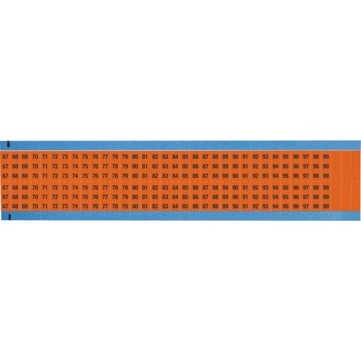 WIRE MARKER, 1.5 IN H WM-67-99-OR-SC-PK