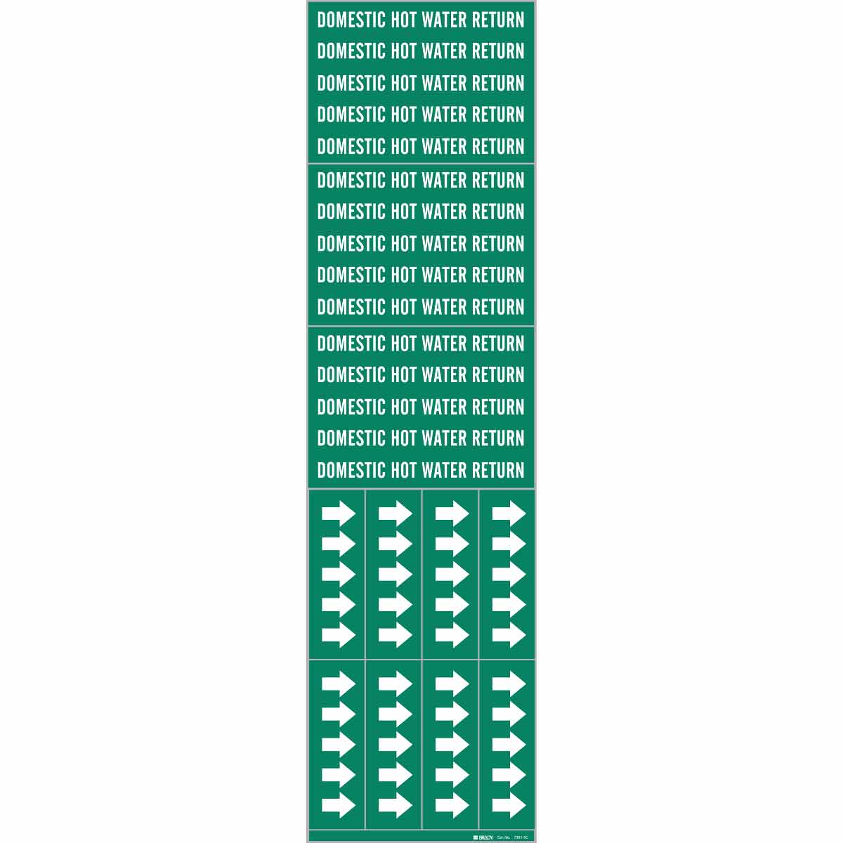 DOMESTIC HOT WATER RETURN WHITE / GREEN