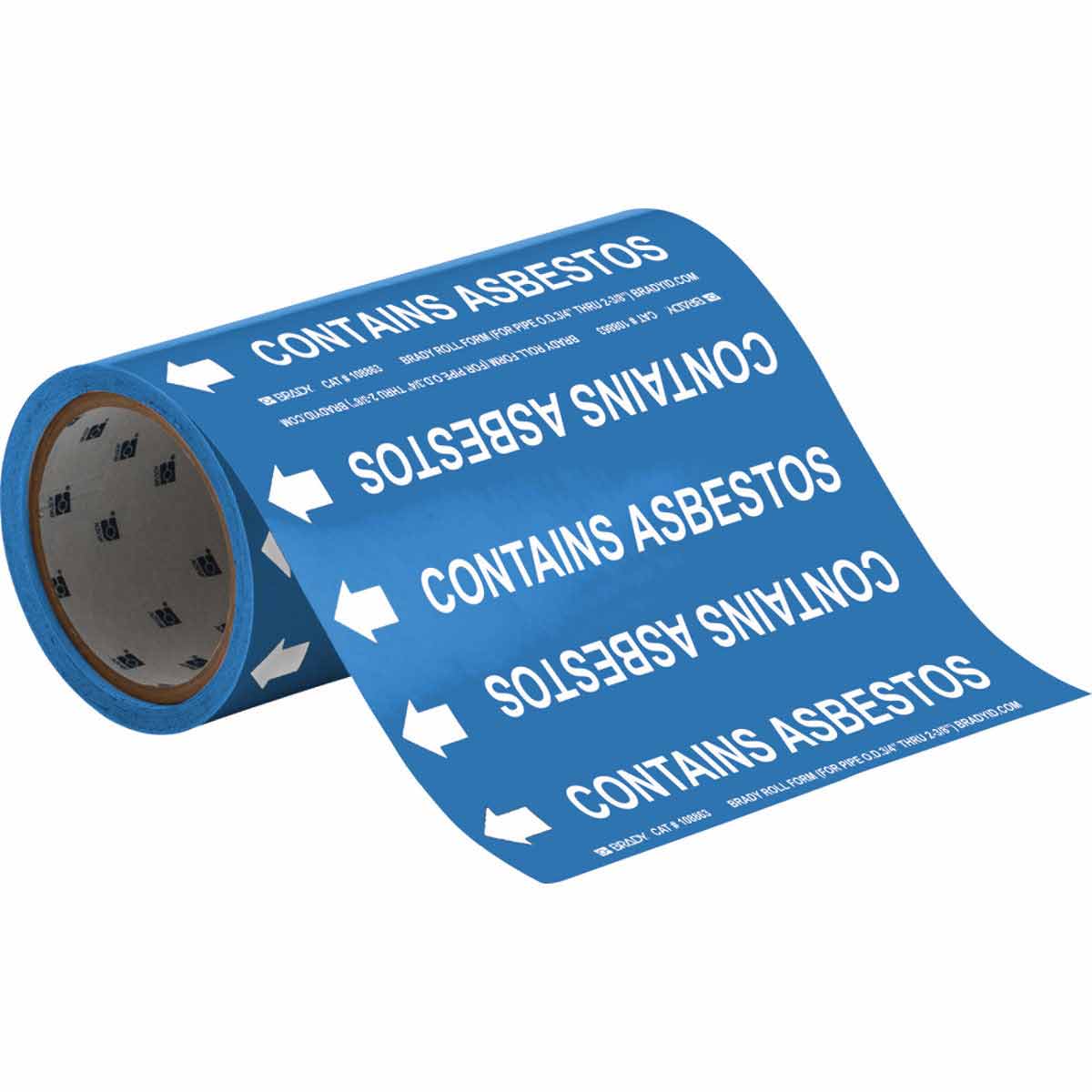 CONTAINS ASBESTOS WHITE / BLUE