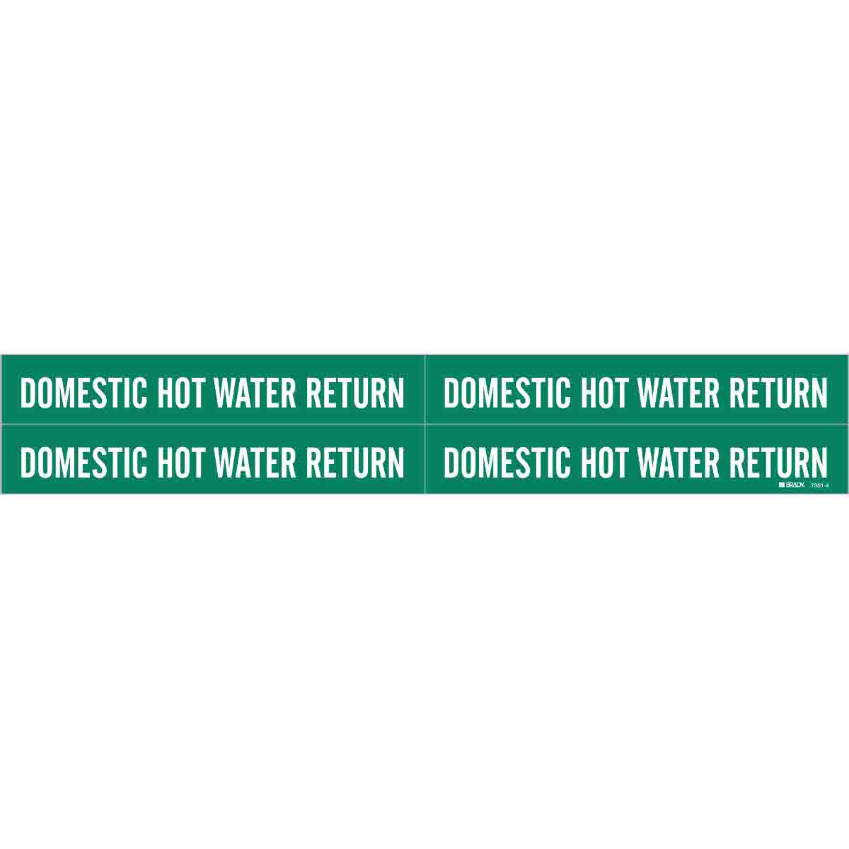 DOMESTIC HOT WATER RETURN WHITE / GREEN