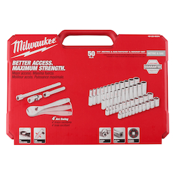 1/4 DRIVE 50PC RATCHET & SOCKET SET-SAE
