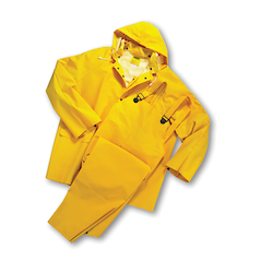 2XL 3PC 35MM PVC YELLOW RAIN SUIT