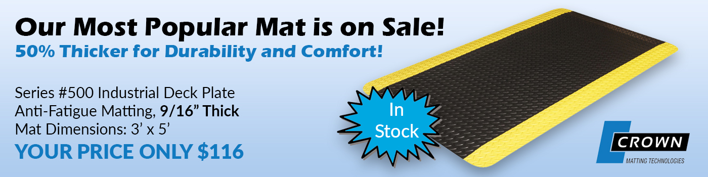 Crown Matting Industrial Deck Plate Anti-Fatigue Matting