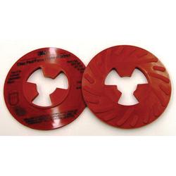 5" RED RIBBED DISC PAD FACE PLATE