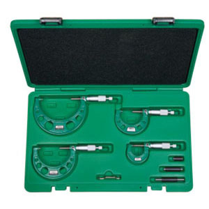 4PC 0-4" .0001" GRAD OUTSIDE MICROMETER SET