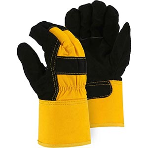 MD BLK/YEL PILE LINED WINTER WORK GLOVE