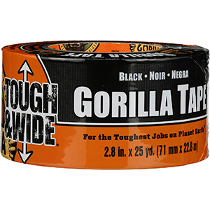 2.8IN x25YD BLK 17MIL GORILLA TAPE