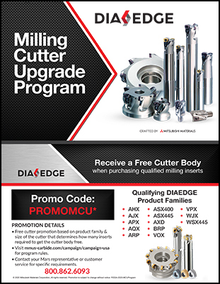 Mitsubishi DiaEdge Milling Cutter Upgrade Program
