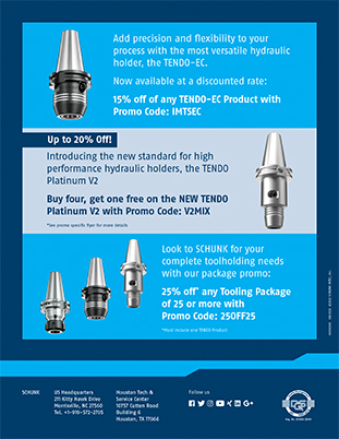 Schunk TENDO Platinum V2 Tooling Package IMTS special 2022
