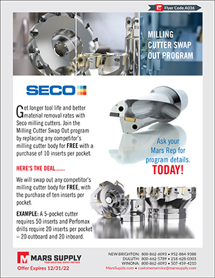 Seco Milling Cutter Swap Out Program