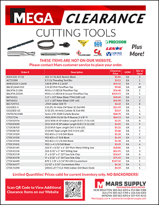 Promotions - Tool & Cutter Supply Co.