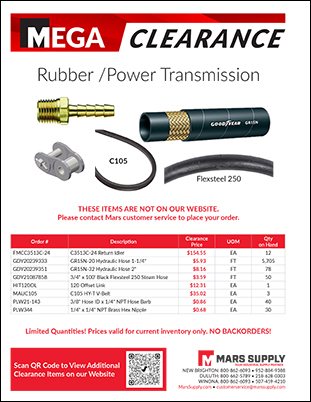 Rubber Products and Power Transmission Clearance