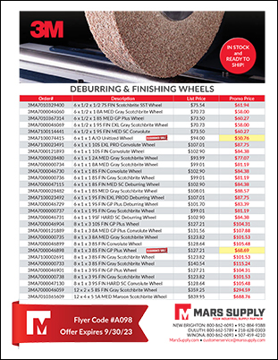 3M Deburring and Finishing Wheels