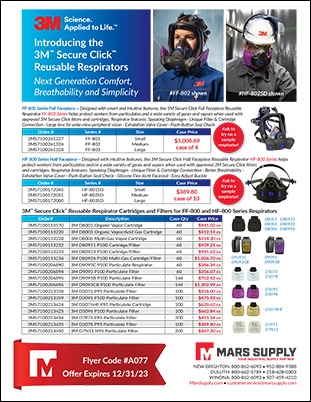 3M Secure Click Reusable Respirators