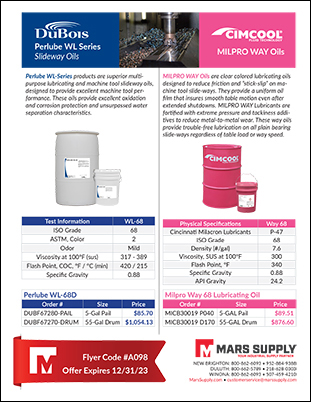 DuBois Cimcool Waylube Slideway Oils