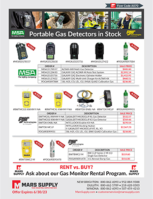 MSA and BW Tech Portable Gas Detectors
