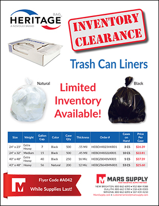 Heritage Trash Can Liners Inventory Clearance