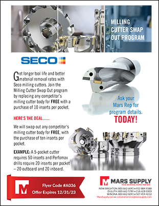 Seco Milling Cutter Swap Out Program 2023