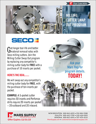 Seco Milling Cutter Swap Out Program 2023