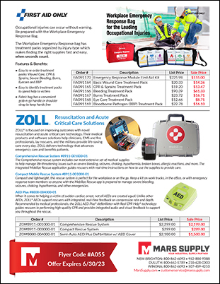 First Aid Only First Aid Kits and Zoll AED Systems